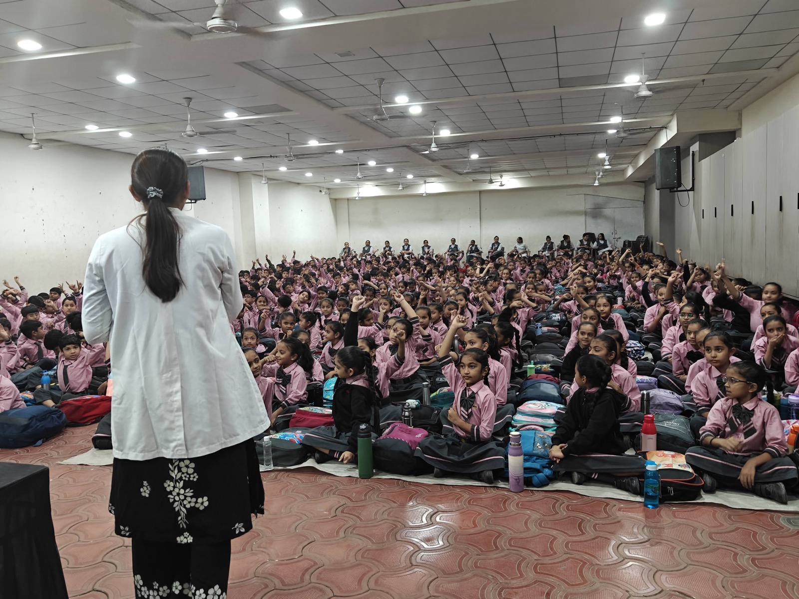 Oral health education session for school children